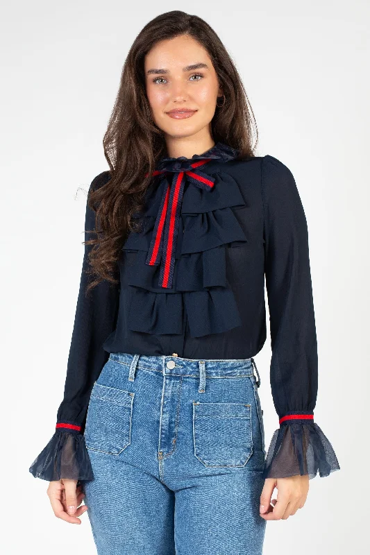 Charlotte Ruffle Front Blouse