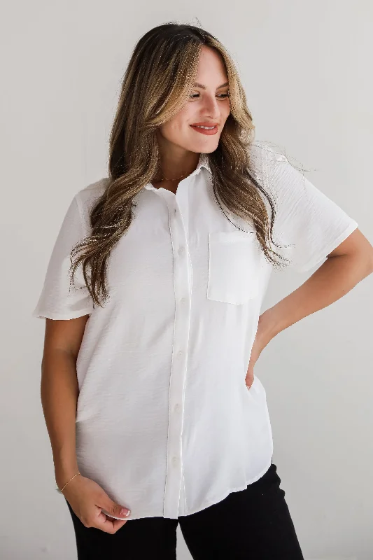 Kayla Button-Up Blouse - DU DEAL