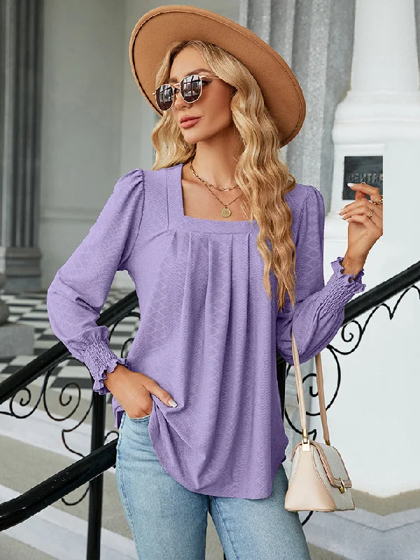 Square Neck Puff Sleeve Blouse