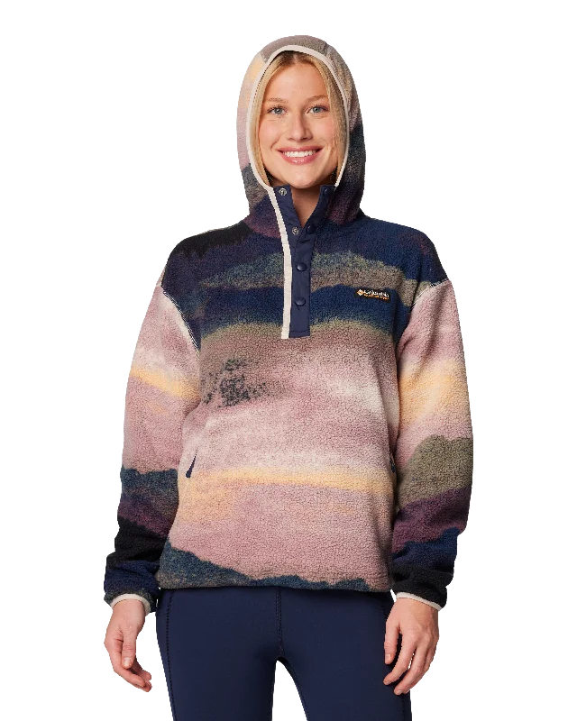 Helvetia II Printed Hoodie Fleece Jacket in Collegiate Navy Dolomites