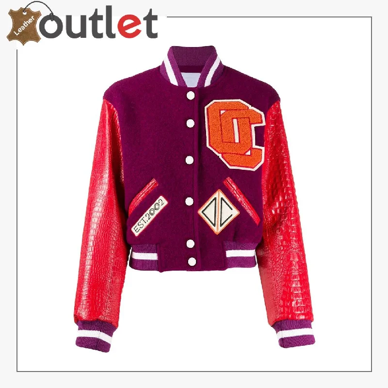 Women New Sateen Bomber Varsity Jacket