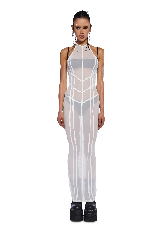 Charged Mesh Maxi Dress