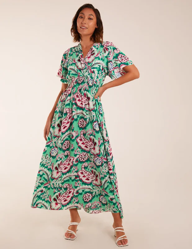 Oversized Paisley A Line Maxi Dress