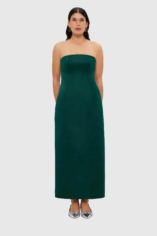 Leo Lin Rayna Bustier Maxi Dress - Emerald