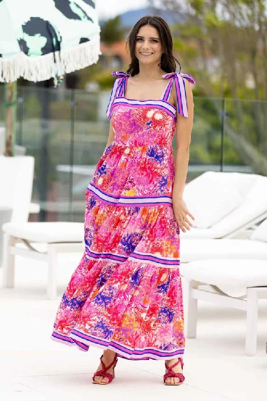 Odessa Maxi Dress Blue Pink