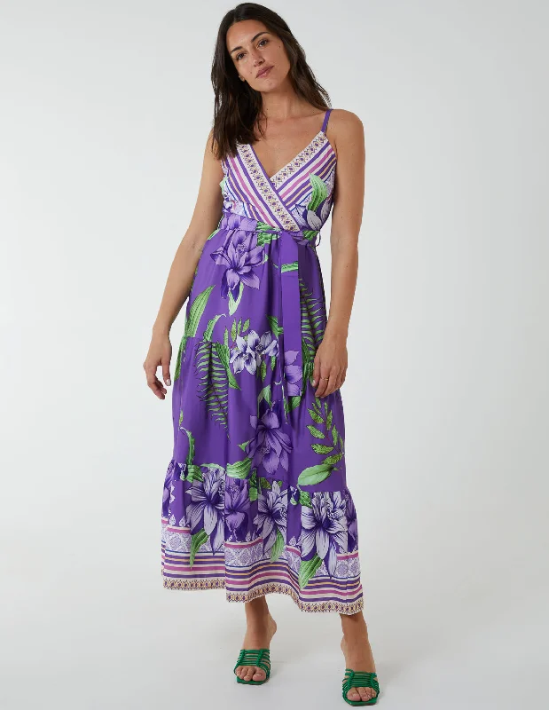 Floral Wrap Maxi Dress