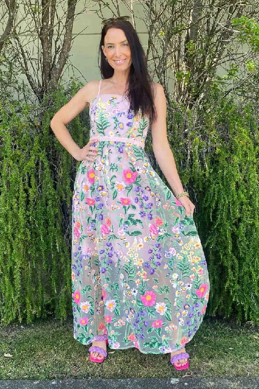 Stephanie Maxi Dress Embroidered