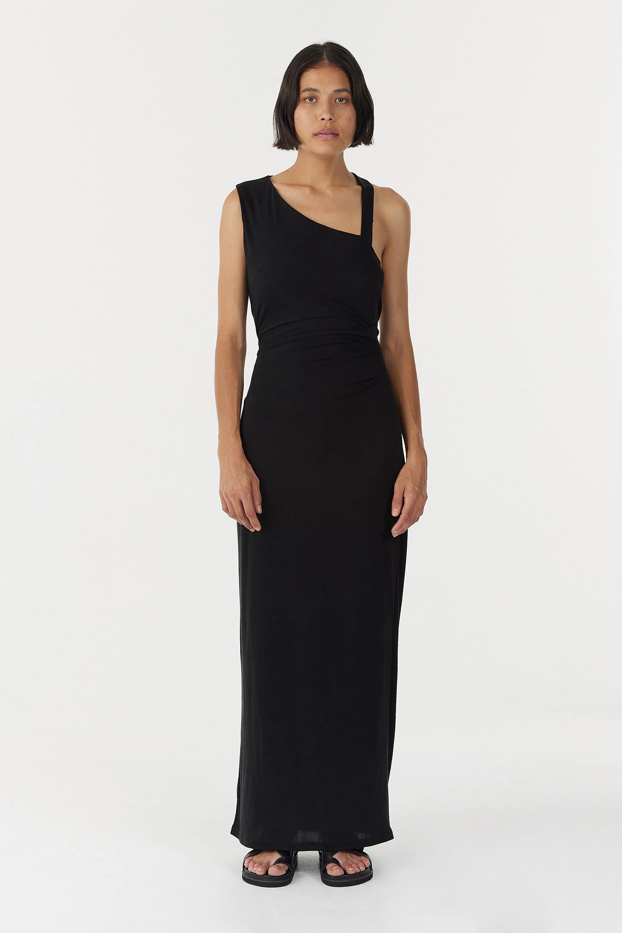 Third Form Stirling Twist Asymmetric Maxi Dress - Black