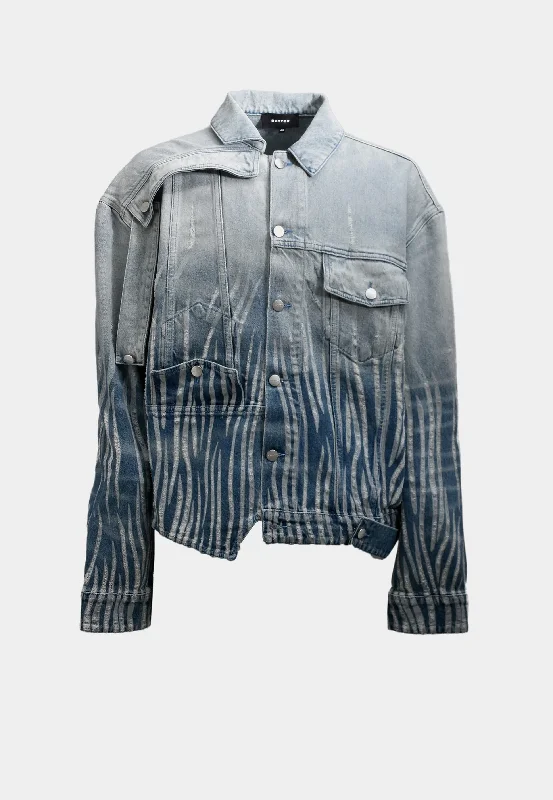 Botter Upside Down Denim Jacket Wash 1 Distressed Gradient