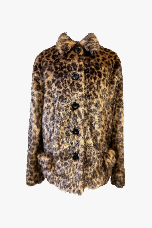 Faux Fur Leopard Jacket