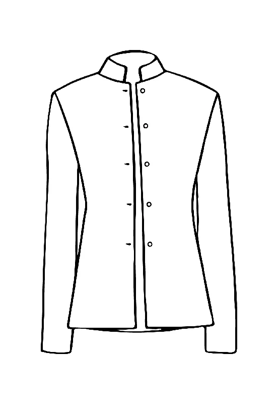 Short Nehru Jacket in Flame