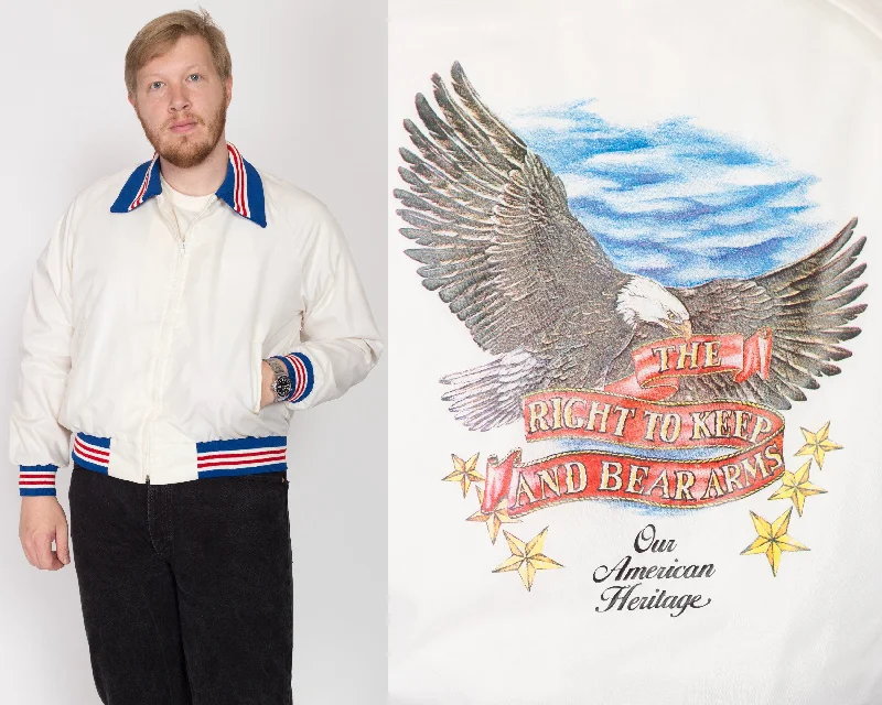 XL 90s Eagle "Right To Bear Arms" Varsity Jacket