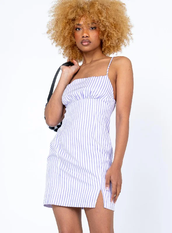 Richie Mini Dress Blue Stripe