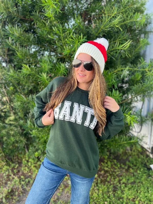 Santa Bold-Letter Sweatshirt by Distressed Vintage