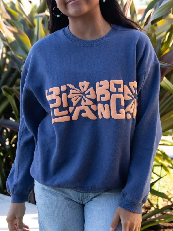 BILLABONG TIKI VIBES KENDALL WOMENS CREW SWEATSHIRT - BLUE