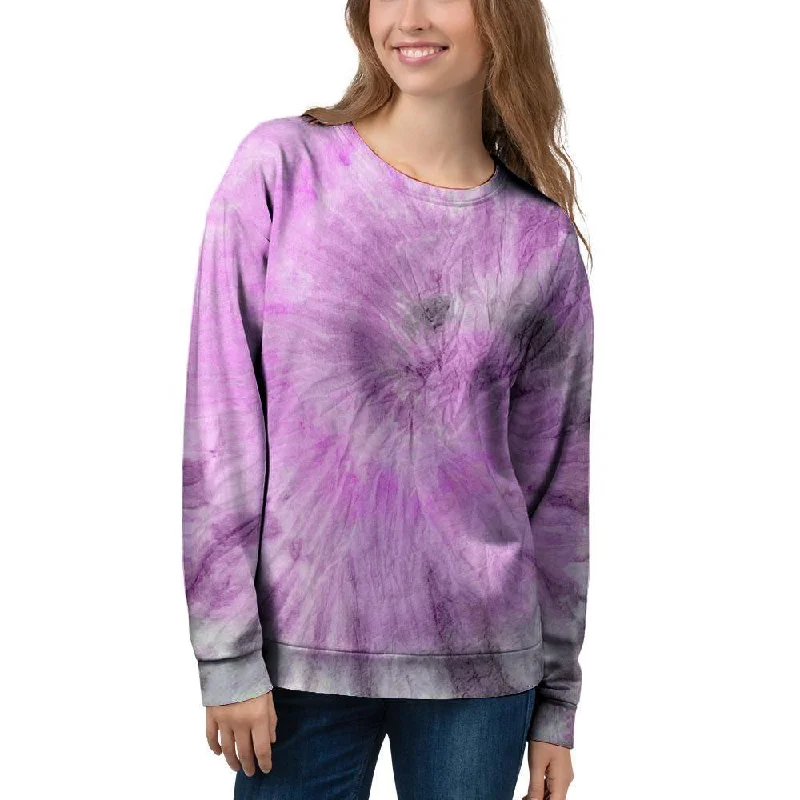 Black And Purple Tie Dye Women's Sweatshirt