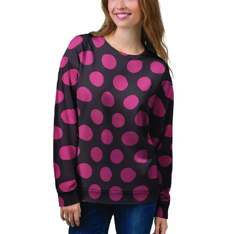 Black And Red Polka Dot Women's Sweatshirt