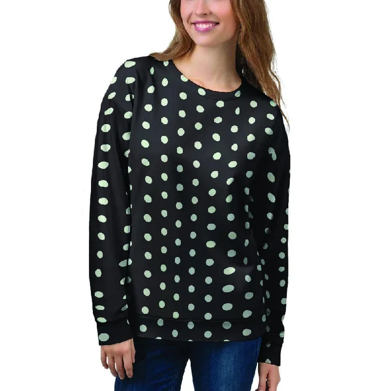 Black And White Polka Dot Women's Sweatshirt