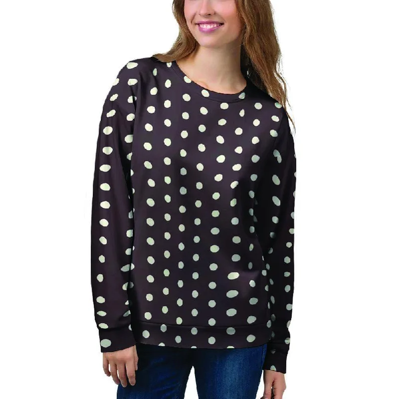 Black And White Tiniy Polka Dot Women's Sweatshirt