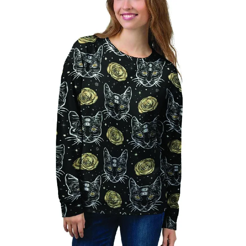 Black Cat Gothic Witch Women's Sweatshirt