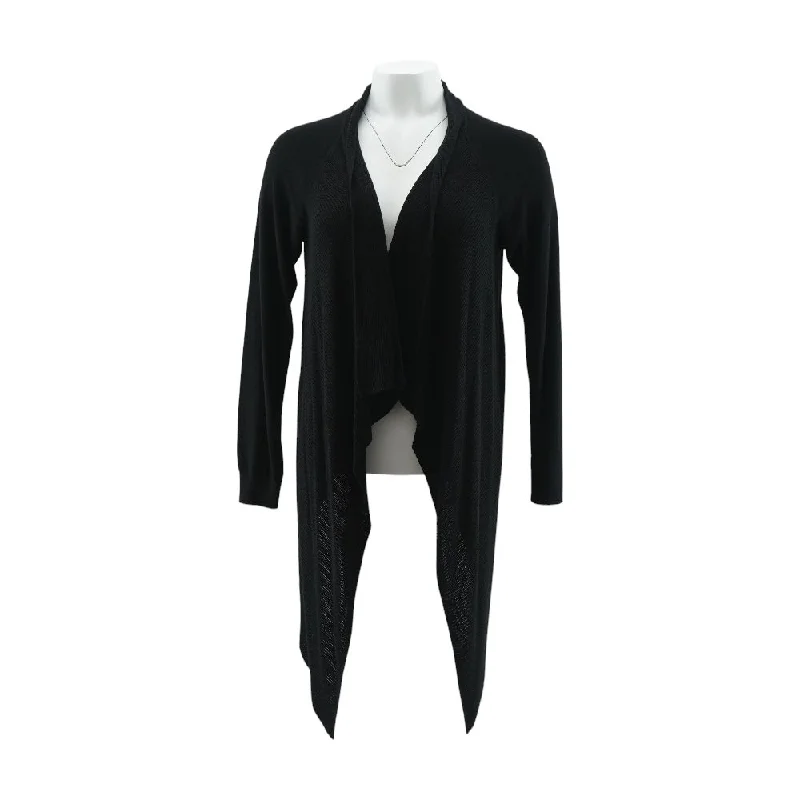 Black Solid Cardigan Sweater