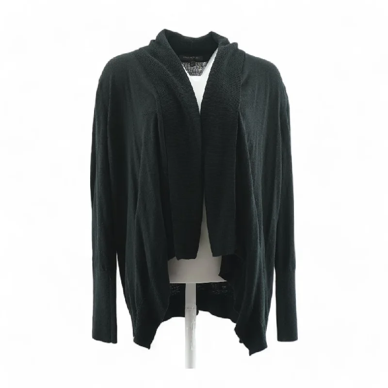 Black Solid Cardigan Sweater