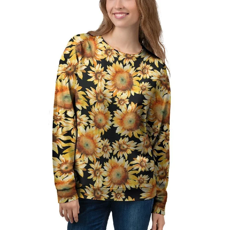 Black Sunflower Women's Sweatshirt