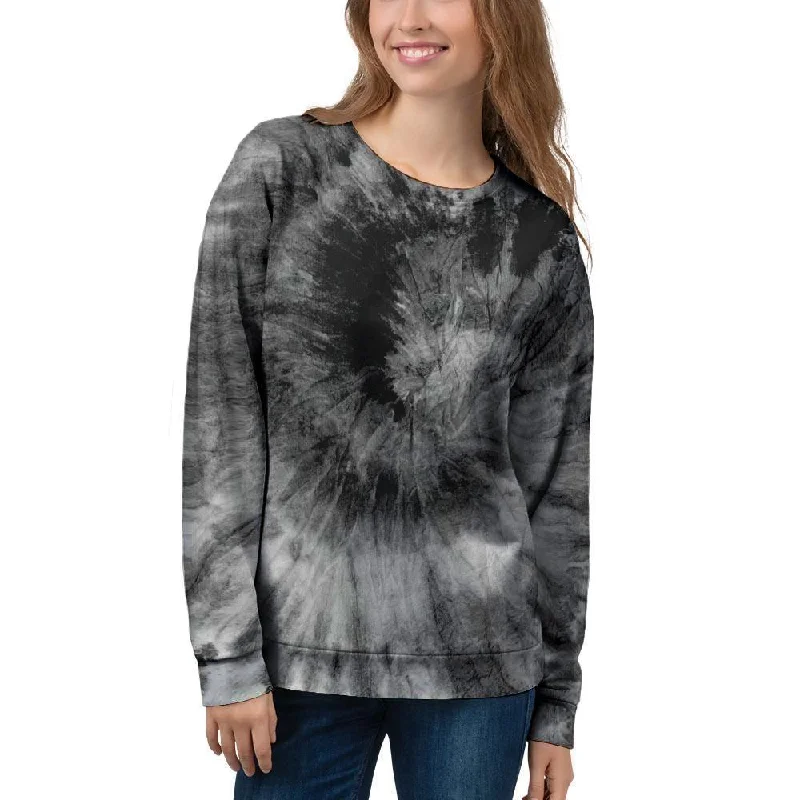 Black Tie Dye Women's Sweatshirt