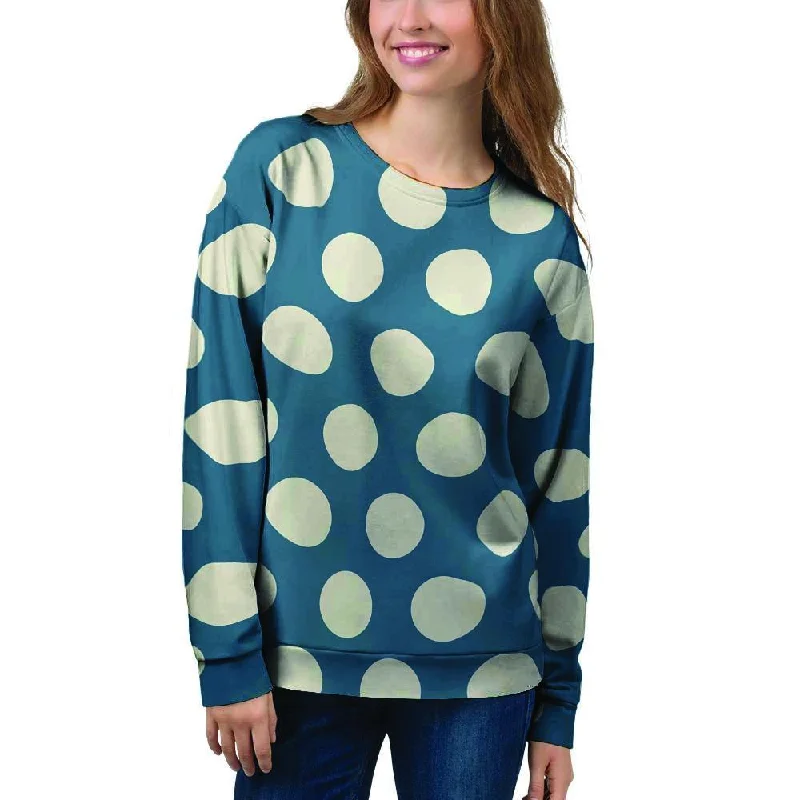 Blue Polka Dot Women's Sweatshirt