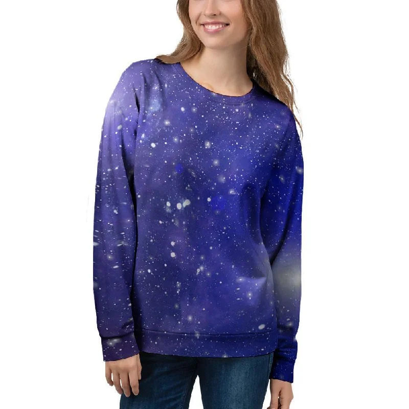 Blue Stardust Space Galaxy Women's Sweatshirt