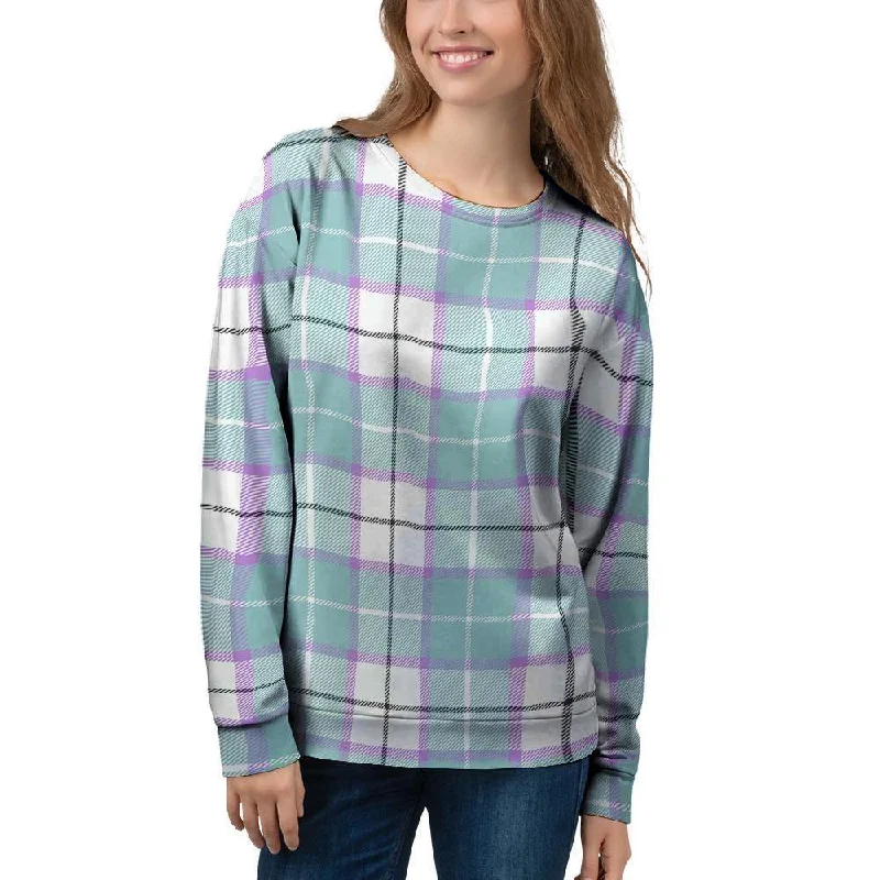 Blue Tartan Plaid Women's Sweatshirt