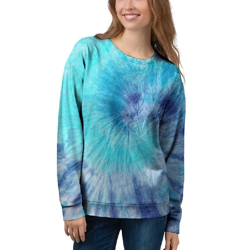 Blue Tie Dye Women's Sweatshirt