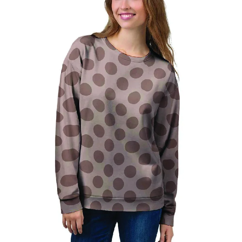 Brown Polka Dot Women's Sweatshirt