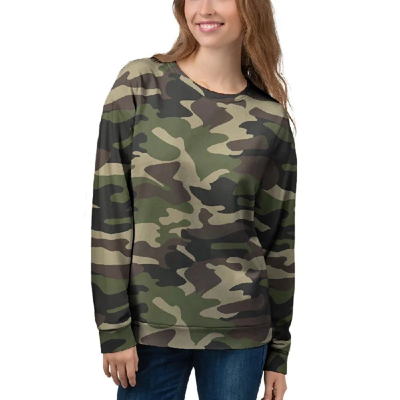 Camo Camouflage Print Women's Sweatshirt