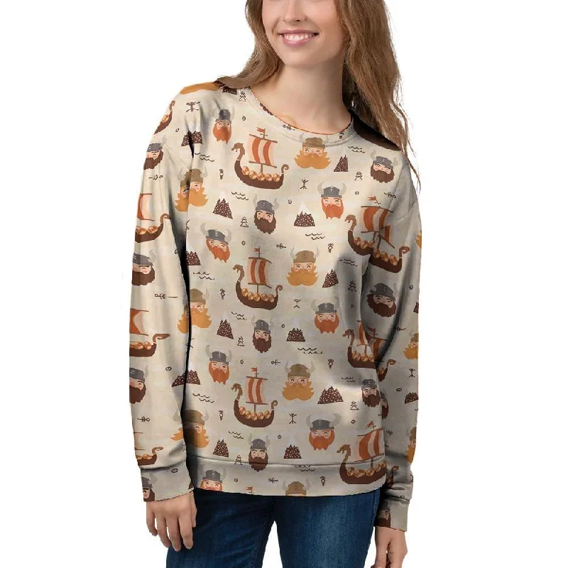 Cartoon Viking Norse Women's Sweatshirt