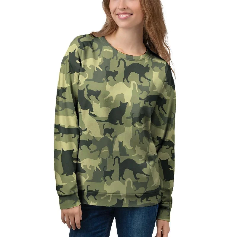 Cat Camouflage Print Women's Sweatshirt