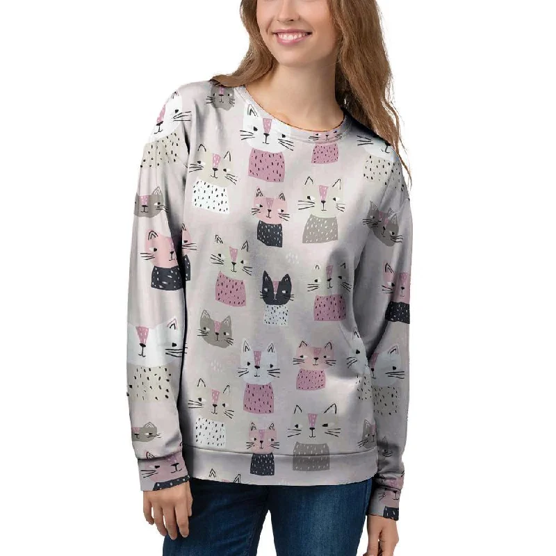 Cat Print Women's Sweatshirt