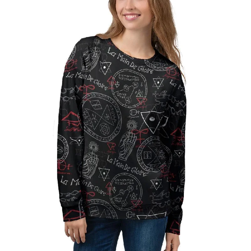 Chiromancy Symbol Gothic Witch Women's Sweatshirt