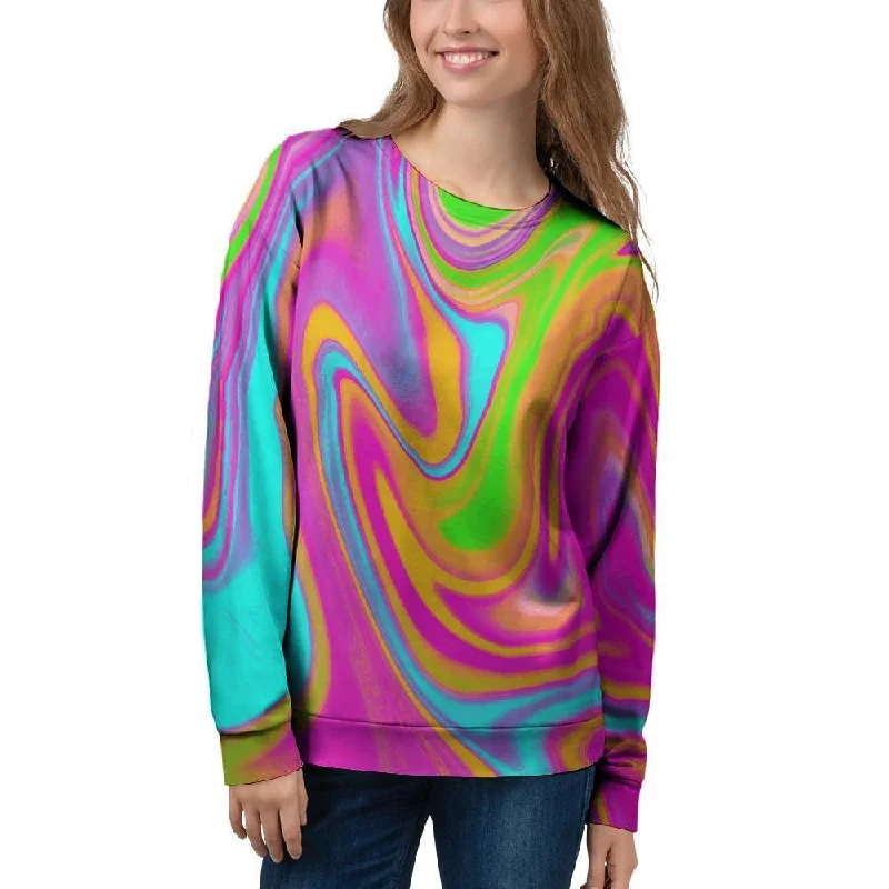 Colorful Abstract Paint Women's Sweatshirt