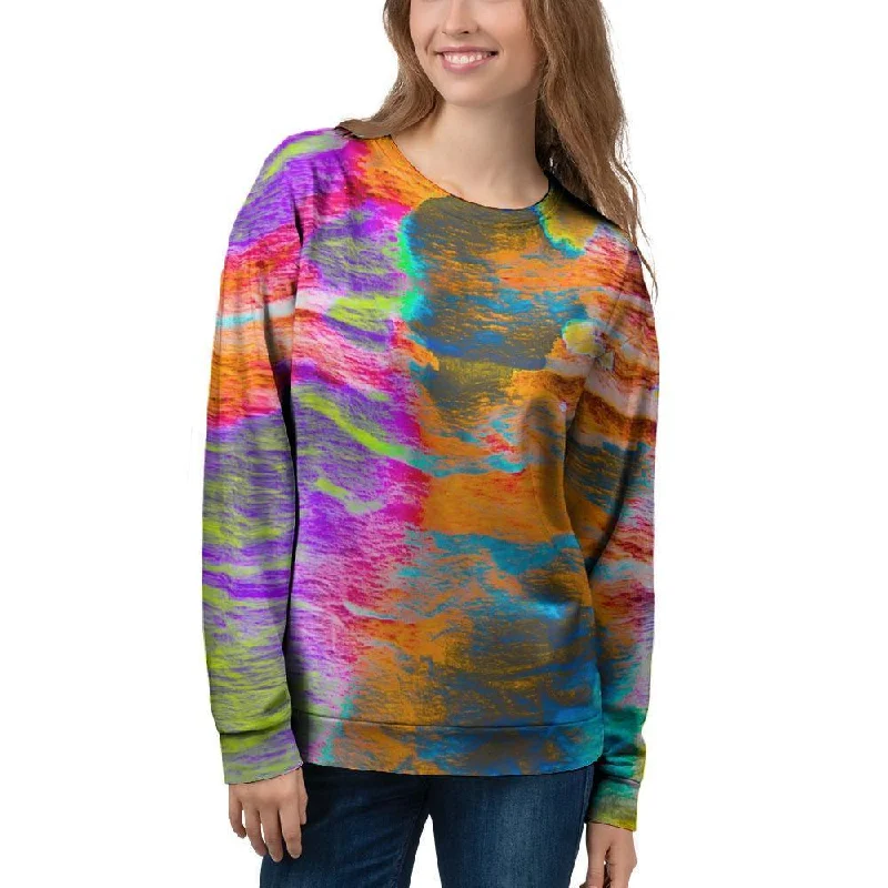 Colorful Abstract Tie Dye Women's Sweatshirt