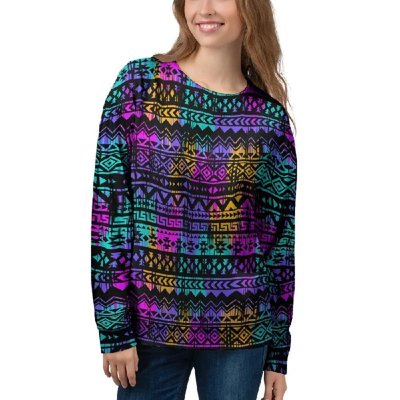 Colorful Native Aztec Geometric Women's Sweatshirt