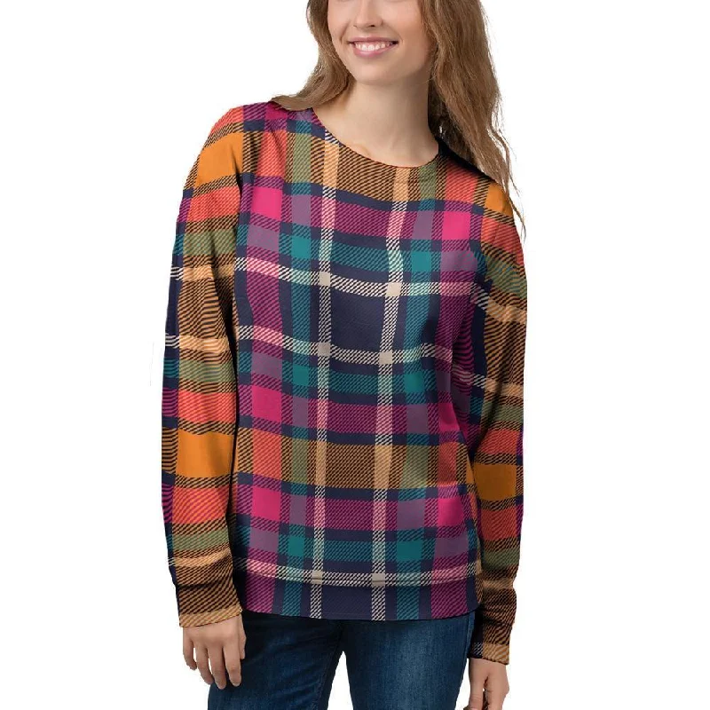 Colorful Plaid Tartan Women's Sweatshirt