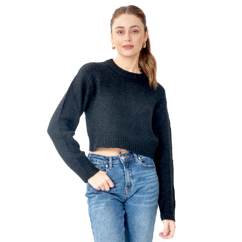 SWEATER PARA MUJER CROPPED ROUND NECK BASIC FOREVER 21