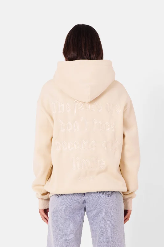 Sweatshirt logo gothique imprimé Beige