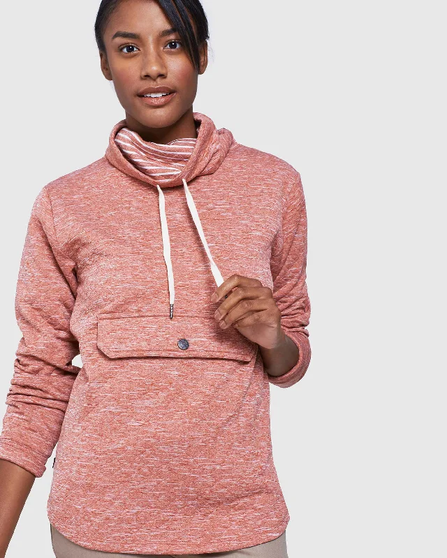 Quilted Mockneck Sweatshirt