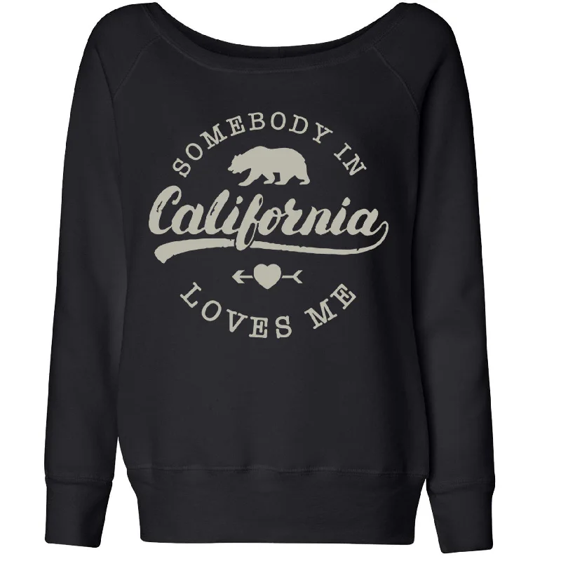 Somebody Loves Me In California Wide Neck Sweater