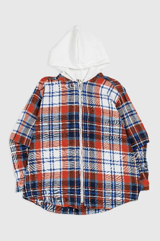 Unisex Rework Hooded Flannel - M