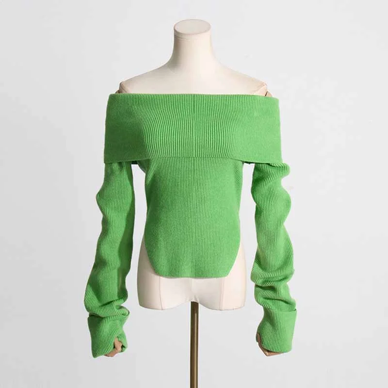 Women's Knit Top Off-Shoulder Sweater