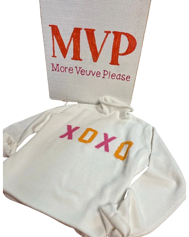 XOXO Mock Neck Cotton Sweater