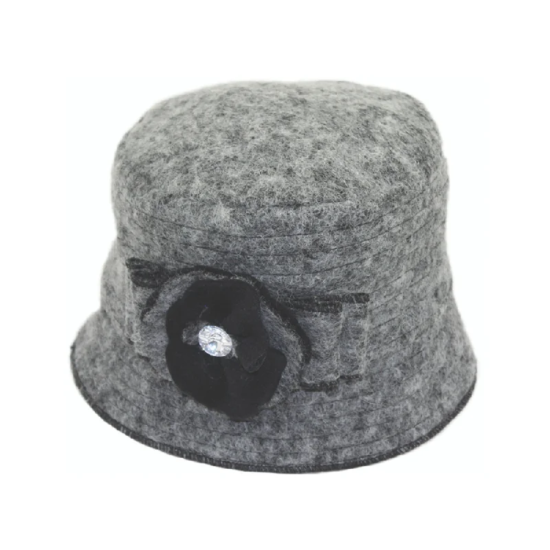 Jeanne Simmons Accessories Boiled Wool Grey Hat (Women's)